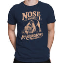 Nose Knows No Boundaries Dog Quote Men's T-shirt