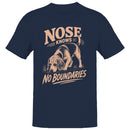 Nose Knows No Boundaries Dog Quote Men's T-shirt