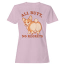 Funny Corgi Dog Women's T-shirt - All Butt No Regrets