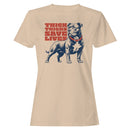 Thick Thighs Save Lives Bulldog Humor Women's T-shirt
