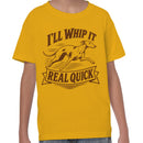 I'll Whip It Real Quick Greyhound Humor Youth T-shirt
