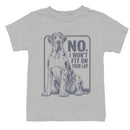 Great Dane Youth's T-shirt - No I Won't Fit On Your Lap