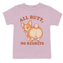 Funny Corgi Dog Youth's T-shirt - All Butt No Regrets