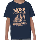 Nose Knows No Boundaries Dog Quote Youth T-shirt