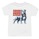 Thick Thighs Save Lives Bulldog Humor Youth T-shirt