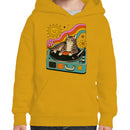 Good Vibes Cat Retro Art Youth's Hoodie