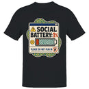Social Battery 1% Please Do Not Plug In Men's T-shirt