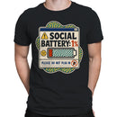 Social Battery 1% Please Do Not Plug In Men's T-shirt