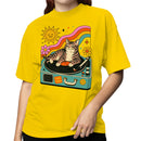 Good Vibes Cat on Record Player Women's T-shirt