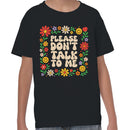 Floral Retro Youth's T-shirt - Don't Talk To Me