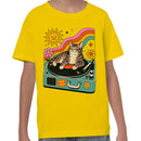 Good Vibes Cat Retro Art Youth's T-shirt