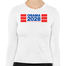 Obama 2028 Election Parody Women's Long Sleeve