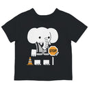 Toddler's T-shirt with Elephant Stop Sign Illustration