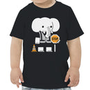 Toddler's T-shirt with Elephant Stop Sign Illustration