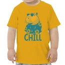 Chill Capybara Floral Toddler T-shirt