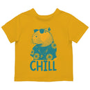 Chill Capybara Floral Toddler T-shirt