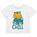 Chill Capybara Floral Toddler T-shirt