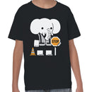 Youth's T-shirt with Elephant Stop Sign Illustration
