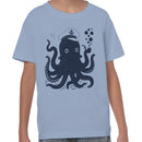 Nautical Octopus Captain Smoking Pipe Youth T-shirt
