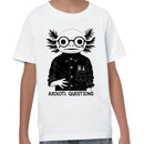 Youth's T-shirt Cat Reading Stack Illustration