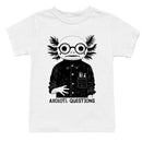 Youth's T-shirt Cat Reading Stack Illustration
