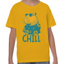 Chill Capybara Floral Youth T-shirt