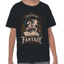 Fueled By Fantasy Dragon Book Lover Youth T-shirt