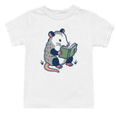 Youth's T-shirt with Cute Possum Reading Illustration