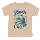 Books and Coffee Vintage Typography Youth T-shirt