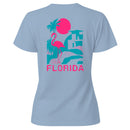 Florida Flamingo Retro Palm Women's T-shirt