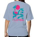 Florida Flamingo Retro Palm Women's T-shirt