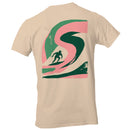 Surfer Riding Abstract Wave Men's T-shirt