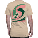 Surfer Riding Abstract Wave Men's T-shirt