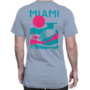 Miami Retro Flamingo Sunset Men's T-shirt