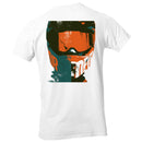 Men's T-shirt Cracked Visor Dirt Bike Rider Mask Art