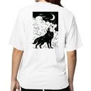 Howling Wolf Moon Clouds Women's T-shirt