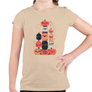 Cute Pumpkin Faces Halloween Art Youth T-shirt