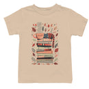 Cat on Books with Autumn Leaves Youth's T-shirt