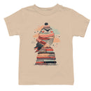 Youth's T-shirt Cozy Owl on Books with Scarf