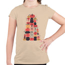Youth's T-shirt with Stacked Pumpkin Faces Art