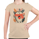 Hedgehog with Acorn Autumn Leaves Youth T-shirt