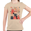 Autumn Cats Leaves Youth T-shirt