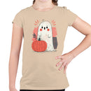 Halloween Ghost with Pumpkin Youth T-shirt