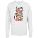 Mummy Cat Illustration Women's Long Sleeve T-Shirt