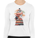 Cozy Owl on Books Women's Long Sleeve T-Shirt