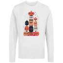 Cute Pumpkin Faces Halloween Art Women's Long Sleeve