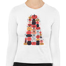 Cute Pumpkin Faces Halloween Women's Long Sleeve T-Shirt