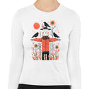 Vintage Scarecrow with Crows Women's Long Sleeve
