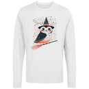 Witch Owl Broomstick Halloween Women's Long Sleeve