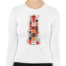 Halloween Jack O' Lantern Faces Women's Long Sleeve